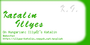 katalin illyes business card